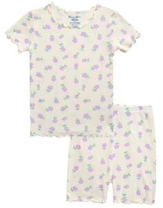 yz[Vaenait Baby] qLbY1-8 pW}QԒ[EFA㉺Zbg rXR[X Shirring Colorful FFPurple BlossomATCYF130