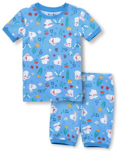 yz[Vaenait Baby] qLbY1-8 pW}QԒ[EFA㉺Zbg rXR[X Shirring Colorful FFA07-Blue RabbitATCYF110