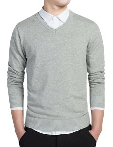 �y���������z[Butrends] �j�b�g �����Y �Z�[�^�[ v�l�b�N �N���[�l�b�N �j�b�g�Z�[�^�[ �� �O���[ �l�C�r�[ ���� ���n ���� �J�W���A�� �t�H�~ �F�F�O���[�A�T�C�Y�F3XL