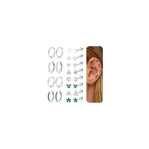 �y���������zJstyle 12�y�A �s�A�X �Z�b�g ���f�B�[�X �S�[���h �V���o�[ �X�^�b�h�s�A�X �t�[�v �����O ���� ������ �g�ݍ��킹 �W���R�j�A �A�����M�[�Ή� �X�e�����X � ���� �W���G���[ 