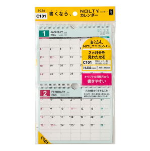 �y���������z�\�� NOLTY 2026�N �J�����_�[ �Ǌ|�� 2�����ꗗ �F�FC101�A�T�C�Y�FB6�ό^×2�i