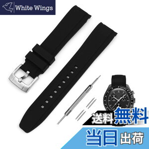�y���������z[Jumpsunfun] 20mm ���v�o���h for Omega X Swatch Speedmaster MoonSwatch �I���K�ƃX�E�H�b�` �X�s�[�h�}�X�^�[ ���[���X�E�H�b�`�p �V���R���x���g �F�F�u���b�N