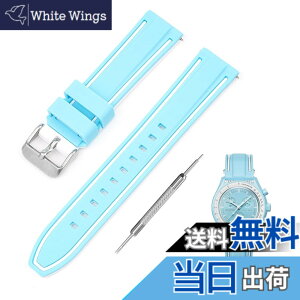 �y���������z[Jumpsunfun] 20mm ���v�o���h for SwatchxOMEGA Speedmaster MoonSwatch �X�E�H�b�`�ƃI���K�p�V���R�����v�x���g Quick Release �����H��t�� �F�F���C�g�u���[�E�z���C�g���C��