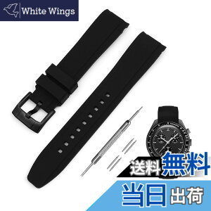 �y���������z[Jumpsunfun] 20mm ���v�o���h for Omega X Swatch Speedmaster MoonSwatch �I���K�ƃX�E�H�b�` �X�s�[�h�}�X�^�[ ���[���X�E�H�b�`�p �V���R���x���g �F�F�u���b�N�E�u���b�N�o�b�N��