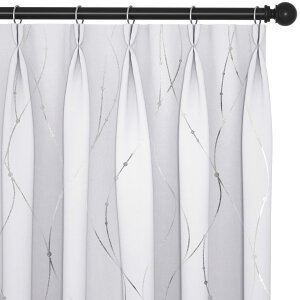 �y���������zDeconovo 1���Ռ� �h���[�v�J�[�e�� �┓�v�����g �_���� �f�M �ՔM �h�� �ߓd�΍� ����ډB�� �F�F�O���[�z���C�g�A�T�C�Y�F��178 cm x ��100 cm (2���g)