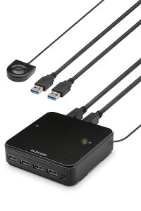 �y���������z�G���R�� USB�ؑ֊� USB3.0��4�|�[�g �茳�X�C�b�` �u���b�N �F�F�u���b�N�A�T�C�Y�FPC2��