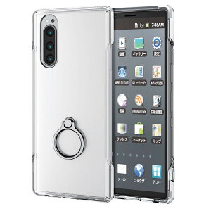 �y���������z�G���R�� Xperia 5 �P�[�X �n�C�u���b�h �ϏՌ�+��� [���e���E�����ϐ��� TPU&�|���J�[�{�l�[�g] �F�F�V���o�[�A�T�C�Y�F1)�P�i