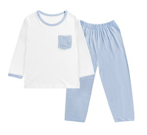 �y���������z[Masonanic] 100�|160cm �q���p�W���} �L�b�Y �j�̎q ���_�[�� ���� ���� ���̎q �㉺�Z�b�g ���[���E�F�A �������i�C�g�E�F�A �W���j�A �Z�b�g�A�b�v �F�F�u���[�A�T�C�Y�F160