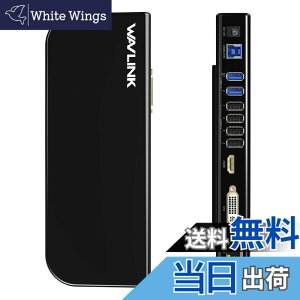 �y���������zWAVLINK USB 3.0A/type-C-�f���A�� HDMI �A�_�v�^�[ 4K�o�� �~�j�h�b�L���O�X�e�[�V���� �F�F�u���b�N�A�T�C�Y�FUSB 3.0 4K�h�b�L���O