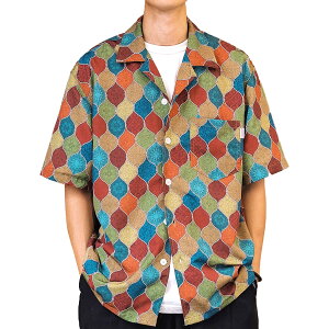 �y���������z[CHANGE WELL] �����Y �X�g���[�g ���g�� 2023SS �t�@�b�V���� �ĕ� �J�݃V���c �y�����v�����g�z ���� �A���n�V���c �J�W���A�� �I�V���� �g�b�v�X �F�F���b�h�A�T�C�Y�F2XL