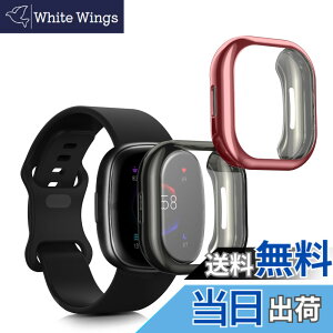 �y���������zkwmobile 2x �P�[�X Fitbit Versa 4 / Sense 2�Ή� �J�o�[ - �t���J�o�[ �V���R�� �ϏՌ� �S�̕ی� ���F/���� �F�F���F / �_�[�N�s���N