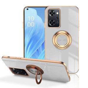 �y���������zLuFiYa �P�[�X �����O�t�� �J�o�[ TPU�f�� �X�^���h�@ �X�}�z�P�[�X �y�� �ϏՌ� ���� �C�菝�h�~ �����h�~ �ԍڃz���_�[ 360°��] �P�[�X �F�F�z���C�g�A�T�C�Y�FOPPO Reno9 A/OPPO Reno7