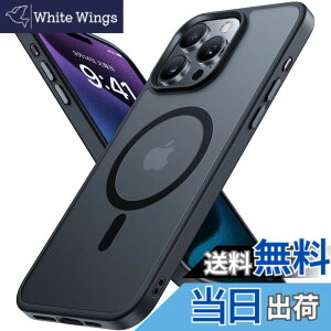 �y���������zMiracase iPhone13/14/15 �P�[�X�yMagsafe�Ή��E�ČR�K�i�z�ϏՌ��A���h�~�A���΂ݖh�~�A�����Ĕ��ɗD�����f�U�C���A�����{�^���A�}�b�g�A�t���X�g �F�F�u���b�N�A�T�C�Y�FiPhone15 Pro 6