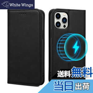 �y���������ziPhone 12 pro �P�[�X �蒠�^ �F�F�u���b�N�uMagsafe�v�A�T�C�Y�FiPhone 12/12pro �K��;6.1�C���`�Ή�