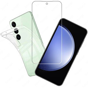 �y���������zhouge �y �P�[�X + 1�� �K���X�t�B���� �z Galaxy S23 FE SCG24 �p�� �P�[�X �J�o�[ �N���A �\�t�g �o���p�[ �V�F�� �X�}�z�P�[�X + SCG24 �p�� �t�B���� �ی�t�B���� �t�� ���� �K���X �d