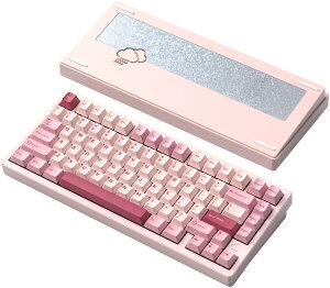 �y���������z�yWOBKEY Rainy75�L�[�{�[�h�z�J���̂悤�ȑŌ��� ���J�j�J���L�[�{�[�h 3WAY�ڑ� OS�݊��� �z�b�g�X���b�v��VIA�̑Ή� �J�X�^�}�C�Y�� �K�X�P�b�g�f�U�C�� �A���~�j�E���f�ގg�p RGB