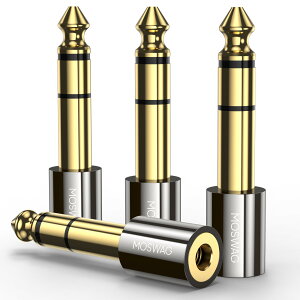 �y���������zMOSWAG 6.35mm�i1/4�C���`�j�I�X����3.5 mm�i1/8�C���`)���X �X�e���I�C���z���A�_�v�^�����b�L�I�[�f�B�I�W���b�N�ƃX�s�[�J�[�C���z���݊��M�^�[�f�W�^���s�A�m�A���v �F�F�u���b