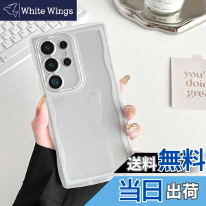 �y���������zZTOFERA Clear Wave Frame Case for Samsung �F�F�����A�T�C�Y�FSamsung S24 Ultra�p