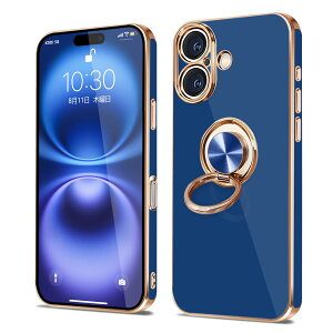 �y���������ziPhone 16e �P�[�X �����O�t�� �ϏՌ� �A�C�t�H��16e �����O �J�o�[ 360°��] �X�^���h�@�\ TPU �ԍڃz���_�[�Ή� 6.1�C���` �����Y�ی� �X�g���b�v�z�[���t�� �F�F�u���[�A�T�C�Y�FiP