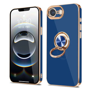 �y���������ziPhone 16e �P�[�X �����O�t�� �ϏՌ� �A�C�t�H��16e �����O �J�o�[ 360°��] �X�^���h�@�\ TPU �ԍڃz���_�[�Ή� 6.1�C���` �����Y�ی� �X�g���b�v�z�[���t�� �F�F�u���[�A�T�C�Y�FiP