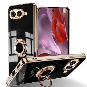 �y���������zLuFiYa �P�[�X �����O�t�� �J�o�[ TPU�f�� �X�^���h�@ �X�}�z�P�[�X �y�� �ϏՌ� ���� �C�菝�h�~ �����h�~ �ԍڃz���_�[ 360°��] �P�[�X �F�F�u���b�N�A�T�C�Y�FGoogle Pixel 9a 5G