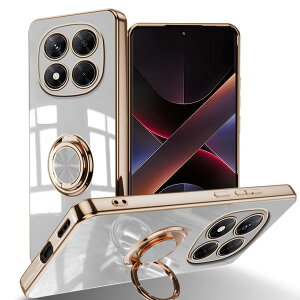 �y���������zLuFiYa �P�[�X �����O�t�� �J�o�[ TPU�f�� �X�^���h�@ �X�}�z�P�[�X �y�� �ϏՌ� ���� �C�菝�h�~ �����h�~ �ԍڃz���_�[ 360°��] �P�[�X �F�F�z���C�g�A�T�C�Y�FXiaomi POCO X7 5G