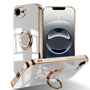 �y���������zLuFiYa �P�[�X �����O�t�� �J�o�[ TPU�f�� �X�^���h�@ �X�}�z�P�[�X �y�� �ϏՌ� ���� �C�菝�h�~ �����h�~ �ԍڃz���_�[ 360°��] �P�[�X �F�F�z���C�g�A�T�C�Y�FiPhone 16e/iPhone SE4