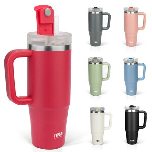 �y���������zTYESO �^���u���[ 0.9L ���� �ۗ� �X�e�����X�{�g�� �E�H�[�^�[�{�g�� �X�g���[ �����t�� �W���b�L �A�E�g�h�A �^��f�M ��d�\�� �L�� ��e�� ���� ���̎q �j�̎q 900ml �F�F���[