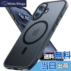 �y���������zMiracase iPhone13/14/15 �P�[�X�yMagsafe�Ή��E�ČR�K�i�z�ϏՌ��A���h�~�A���΂ݖh�~�A�����Ĕ��ɗD�����f�U�C���A�����{�^���A�}�b�g�A�t���X�g �F�F�u���b�N�A�T�C�Y�FiPhone16 6.1
