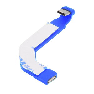 �y���������zNFHK Angled Type-C Male to USB-C Female Extension Ultra Slim Data Cable Connector Protector 65W Fast Charge �F�FBlue
