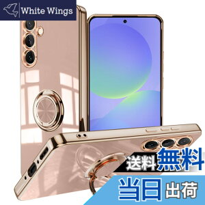 �y���������zLuFiYa �P�[�X �����O�t�� �J�o�[ TPU�f�� �X�^���h�@ �X�}�z�P�[�X �y�� �ϏՌ� ���� �C�菝�h�~ �����h�~ �ԍڃz���_�[ 360°��] �P�[�X �F�F�s���N�A�T�C�Y�FSamsung Galaxy A36 5G
