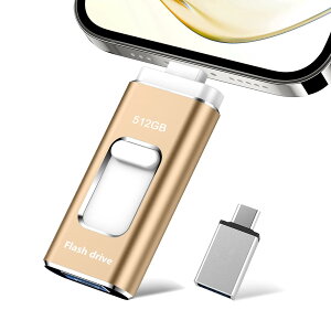 �y���������z4in1USB�������[128GB�y���@�\�f�[�^�Ǘ��ziPhone�Ή�USB������ �F�F���A�T�C�Y�F512GB