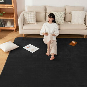 �y���������zSun Deco �J�[�y�b�g �􂦂郉�O�}�b�gSD-I001-FT-B �F�F�u���b�N�A�T�C�Y�F135×185cm