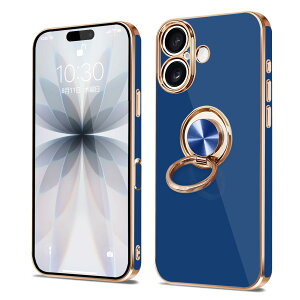 �y���������ziPhone 16e �P�[�X �����O�t�� �ϏՌ� �A�C�t�H��16e �����O �J�o�[ 360°��] �X�^���h�@�\ TPU �ԍڃz���_�[�Ή� 6.1�C���` �����Y�ی� �X�g���b�v�z�[���t�� �F�F�u���[�A�T�C�Y�Fip