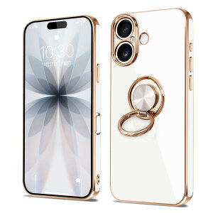 �y���������ziPhone 16e �P�[�X �����O�t�� �ϏՌ� �A�C�t�H��16e �����O �J�o�[ 360°��] �X�^���h�@�\ TPU �ԍڃz���_�[�Ή� 6.1�C���` �����Y�ی� �X�g���b�v�z�[���t�� �F�F�z���C�g�A�T�C�Y