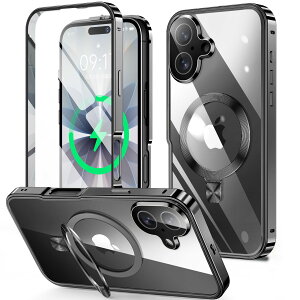 �y���������ziPhone 14/15/ �V���[�Y �P�[�X �X�^���h�@�\�t���E�A�N�V�����{�^�� �F�F�u���b�N�A�T�C�Y�FiPhone 17