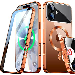 �y���������zRosycover�y�V�����̈�̌^�����Y�E���J�j�J�����b�N�ziPhone �p�� �P�[�X Magsafe�Ή� [360°�S�ʕی�E���ʋ����K���X] �F�F�I�����W�A�T�C�Y�FiPhone 17 �p