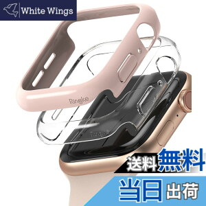 �y���������zJP - Ringke Apple Watch Series 6 / 5 / 4 / SE 40, 44mm Slim �F�FClear & Peach Pink (2P)�A�T�C�Y�F[6 / 5 / 4 / SE 44mm]