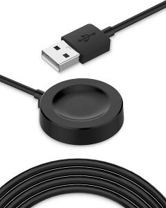 �y���������z�Ή� �X�}�[�g�E�H�b�` �[�d�P�[�u�� �[�d�� USB-A�R�l�N�^ �g�я[�d�� �����ϋv 1m���� �y�� ������ �����^�ѕ֗� �F�F�u���b�N�A�T�C�Y�FHUAWEI Watch USB Type-A 1�{