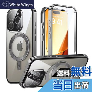 �y���������ziPhone 16 Pro Max �p ���� MagSafe�Ή� �P�[�X �A�C�t�H��16�v���}�b�N�X �A���~�o���p�[ 360°��]�X�^���h Uovon �X�}�z�P�[�X �A�C�z��16�v���}�b�N�X �S�ʕی� �J�o�[ �J���������Y��