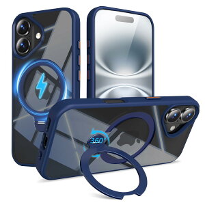 �y���������zMagSafe�Ή� �P�[�X�y ���C�����X�[�d�A�c�����Ή��A�B�����[���X�^���h�A�}�O�l�b�g���ځA�ϏՌ��A�S�ʕی�z �F�F�u���[�A�T�C�Y�FiPhone 16Plus �p