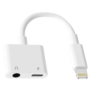 �y���������ziPhone �C���z���ϊ��A�_�v�^�[ �����R�l�N�^ Lightning 3.5mm �[�d ���� ���y ���C�g�j���O �C���z�� ��� �F�FWhite 1