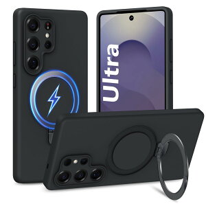 �y���������zTMUJWS Galaxy S25 Ultra �p�P�[�XMagnetic�Ή� �X�^���h�@�\ �}�O�l�b�g���� �B���X�^���h �t�̃V���R�[���J�o�[ �T���X�� �M�����N�V�[ s25�E���g�� �p�P�[�X �n�[�h �ϏՌ� �Ռ��z�� 