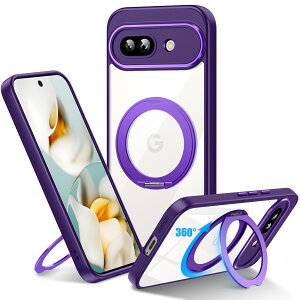 �y���������zGoogle Pixel 9A �p �P�[�X Magnetic�Ή� �N���A �����O �ϏՌ� ���� �Ռ��z�� TPU+PC�o���p�[ ��d�\�� 360°��]�X�^���h �X�g���b�v�z�[���t�� �ϋv �y�� 6.3�C���` �l�C �g�уJ�o�[ MZ92-P