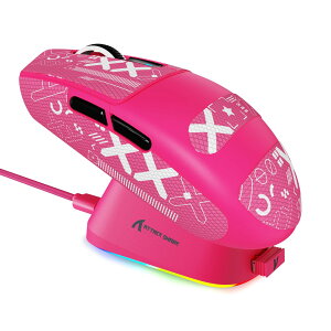 �y���������zMAMBASNAKE × ATTACK SHARK G3PRO �Q�[�~���O�}�E�X ���� ���C�[�d�h�b�N�� RGB �[�d�X�^���h ���C�����X bluetooth �L���Q�[�~���O�}�E�X 3���[�h ���E�Ώ� 59g ��ɐe���� PAW3311 BK52820 25000