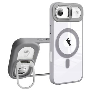 �y���������zKanyaku �p�̃P�[�X MagSafe�Ή� �����Y�ی� �X�^���h �X�g���b�v�z�[���t�� �F�F�O���[�A�T�C�Y�FIphone17Air