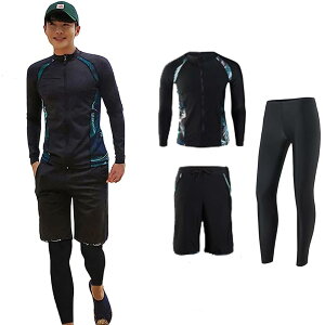 �y���������z[AILITI] �t�B�b�g�l�X���� �����Y 3�_�Z�b�g �������b�V���K�[�h UV�J�b�gUPF50+ ���M���X �T�[�t�p���c �������p �F�F�O���[���A�T�C�Y�F2XL