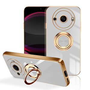 �y���������zLuFiYa �P�[�X �����O�t�� �J�o�[ TPU�f�� �X�^���h�@ �X�}�z�P�[�X �y�� �ϏՌ� ���� �C�菝�h�~ �����h�~ �ԍڃz���_�[ 360°��] �P�[�X �F�F�z���C�g�A�T�C�Y�FAQUOS R8 Pro