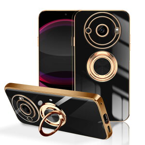 �y���������zLuFiYa �P�[�X �����O�t�� �J�o�[ TPU�f�� �X�^���h�@ �X�}�z�P�[�X �y�� �ϏՌ� ���� �C�菝�h�~ �����h�~ �ԍڃz���_�[ 360°��] �P�[�X �F�F�u���b�N�A�T�C�Y�FAQUOS R8 Pro