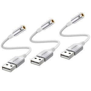 �y���������zMOSWAG USB����3.5 mm�W���b�N�I�[�f�B�I�A�_�v�^�ATRRS�l�Ƀ}�C�N�t��USB����⏕�P�[�u���AUSB����C���z���⏕�A�_�v�^���T�|�[�g���APC PS 4 PS 5�ȂǂɓK���Ă��� �F�F�z���C�g�A